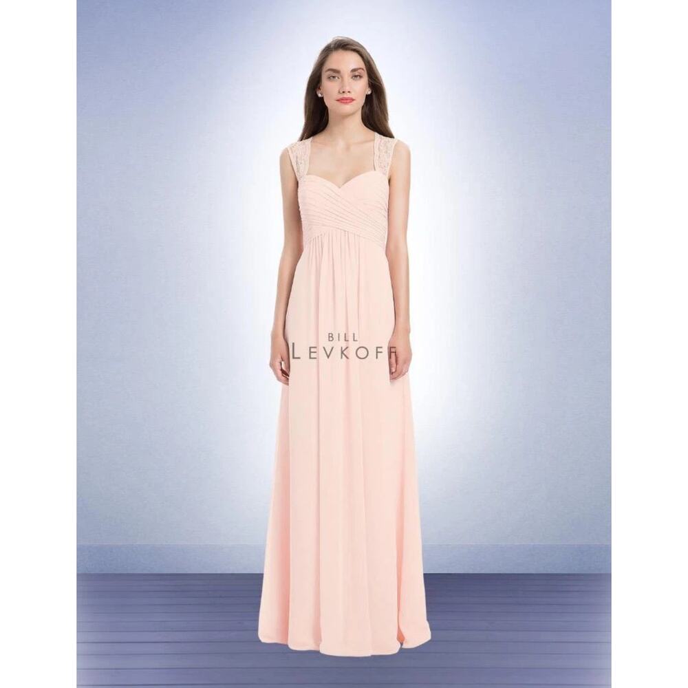 Bill Levkoff 1173 Formal Sleeveless Dress Gown Chiffon Pastel Pink Plus Size 20
